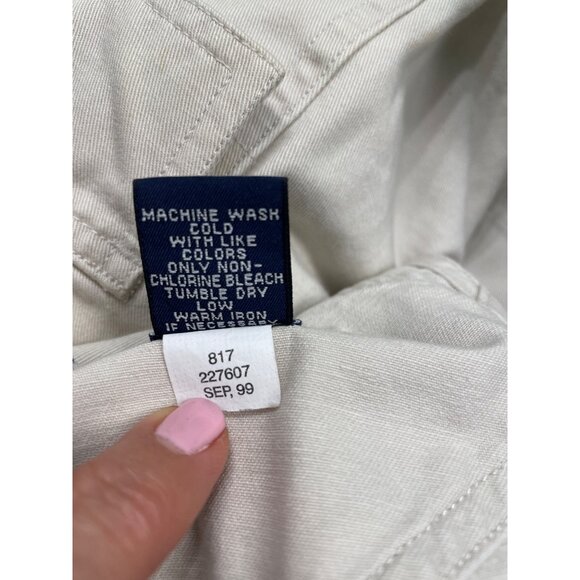 Gap Kids Y2K Beige Ivory Offwhite Cotton Overalls Shortalls XL Beach Vacation Co - Picture 6 of 6